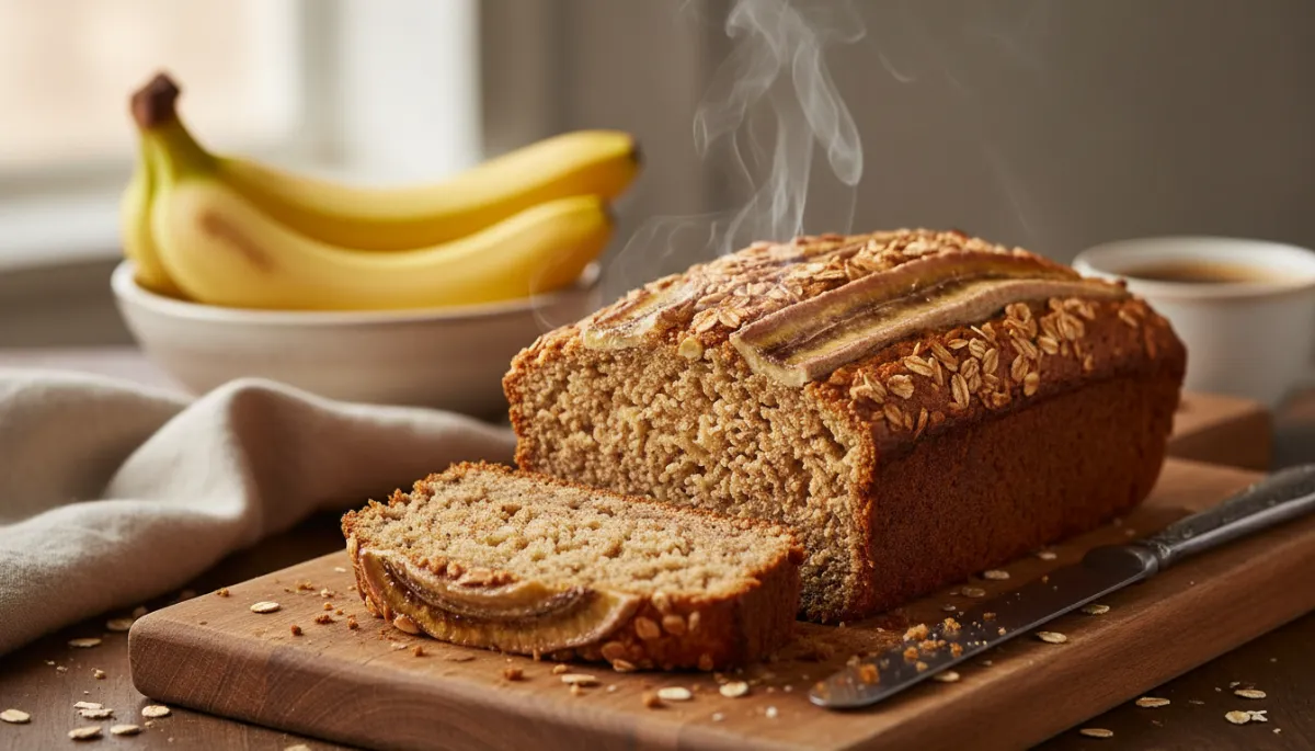No-Flour Healthy Oatmeal Banana Bread