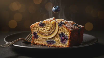 Photo de : Ultra-Moist Blueberry Banana Bread: The Science of Bursting Berries