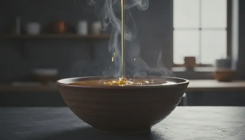 Macro shot comparing the texture of melted butter dough versus creamed butter dough