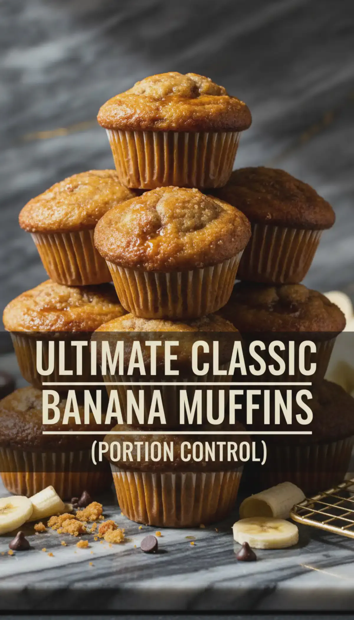 The Ultimate Classic Banana Muffins (Portion Control)