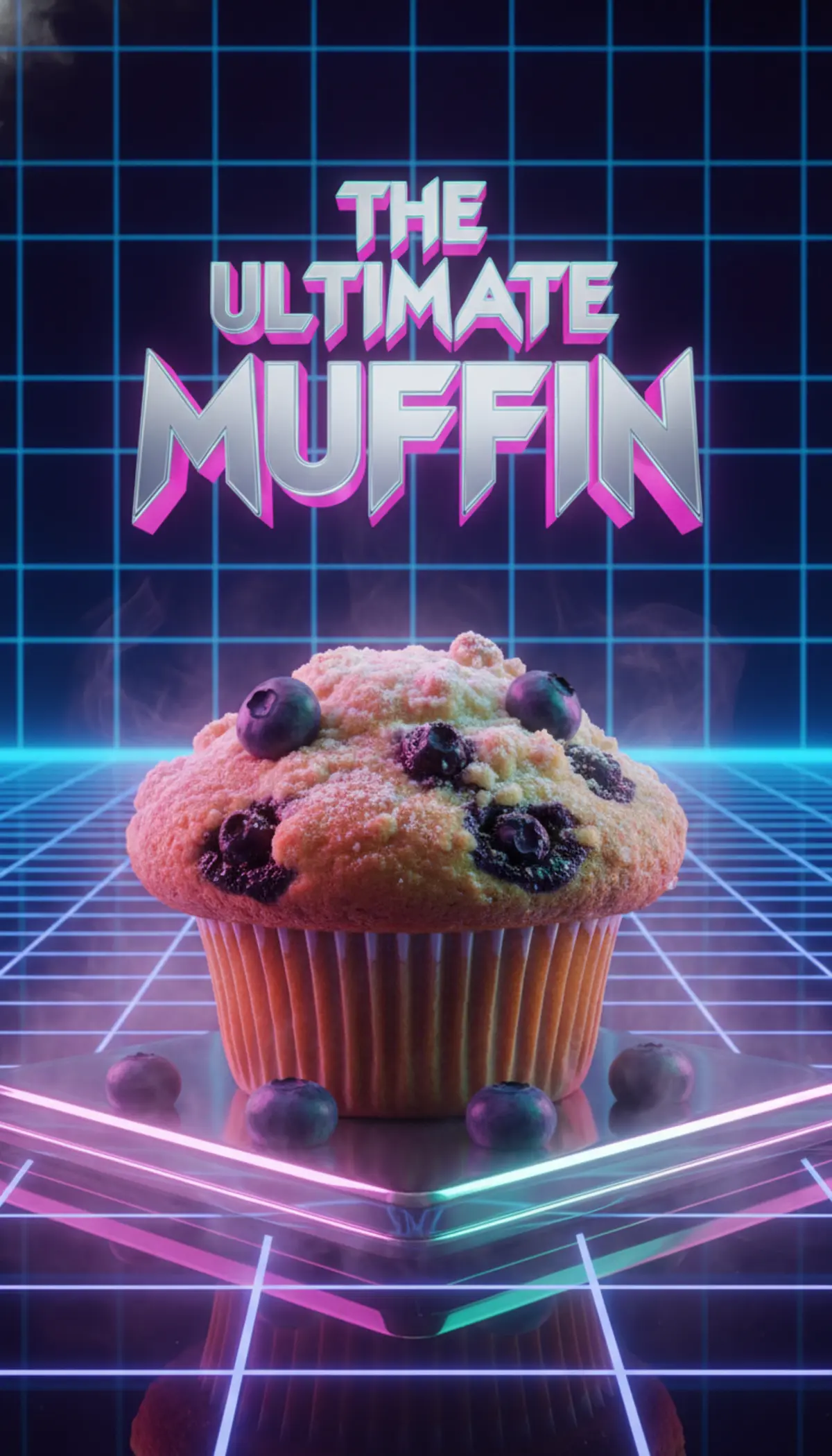 Close-up of a moist Copycat Starbucks Banana Walnut Muffin with crunchy walnuts on a tall vertical background.