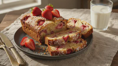 Photo de : Ultra-Moist Strawberry Banana Bread: The "No-Sog" Summer Secret