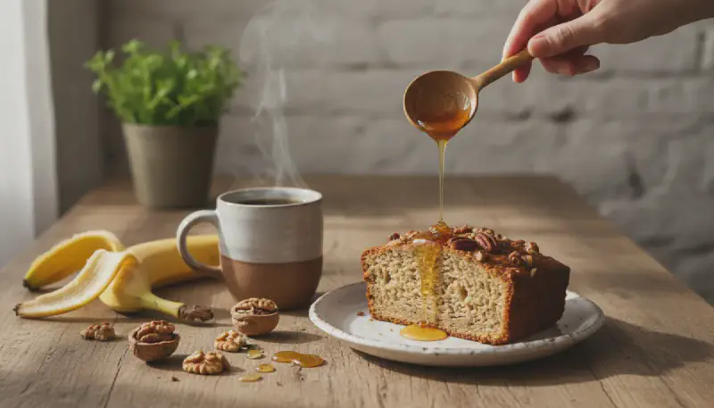 Ingredients shot showing bananas, flour, and condensed milk