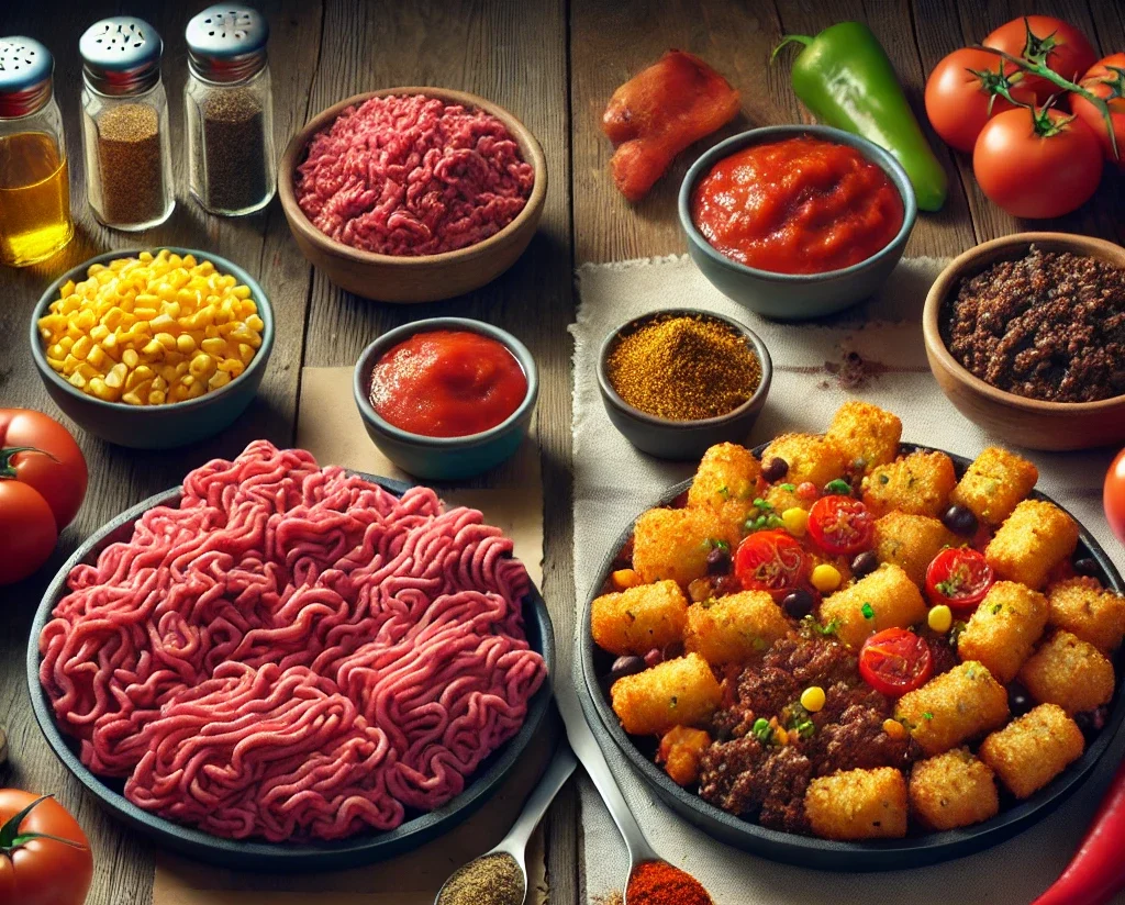 importance of choosing the right type of ground meat for a Tex-Mex Tater Tot Casserole.