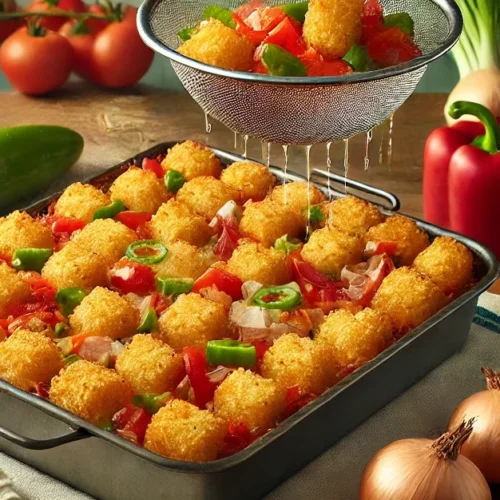 importance of properly handling vegetables in a Tex-Mex Tater Tot Casserole to prevent a soggy dish.