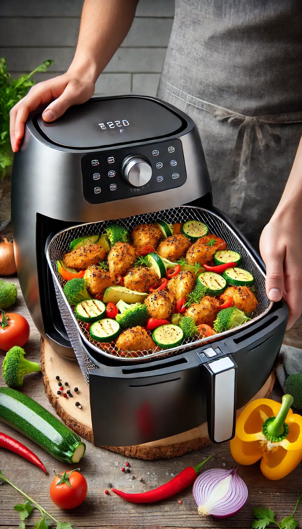 Easy Air Fryer Chicken and Vegetables recipe (1)