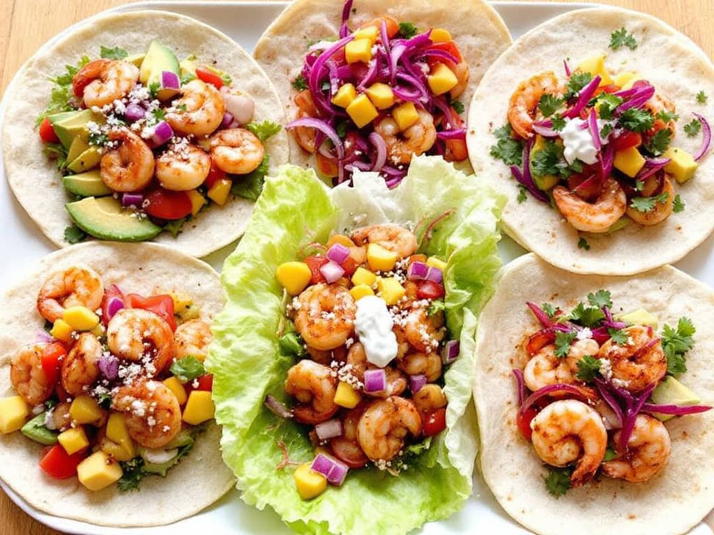 different-variations Finished-shrimp-tacos