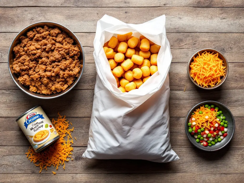 Ingredients for Tater Tot Casserole