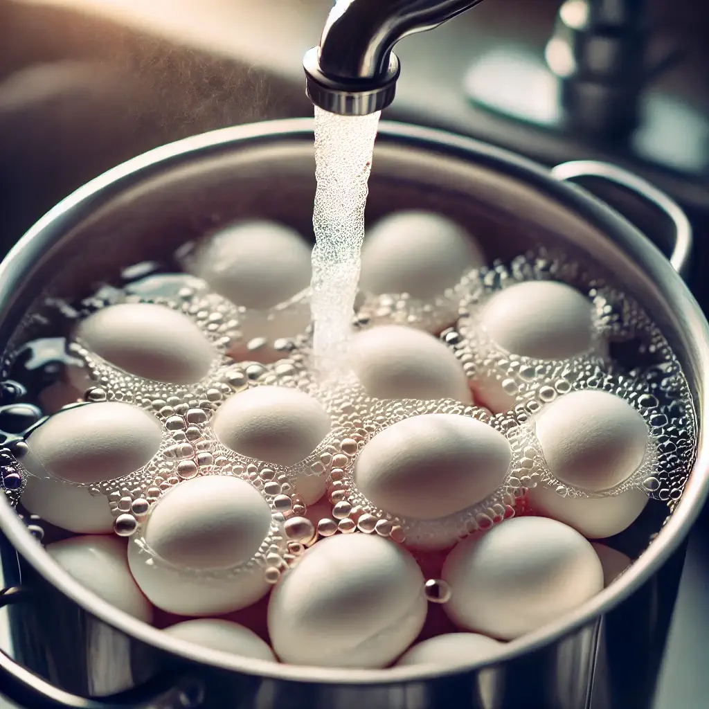 A carton of eggs, ideal for hard-boiling.