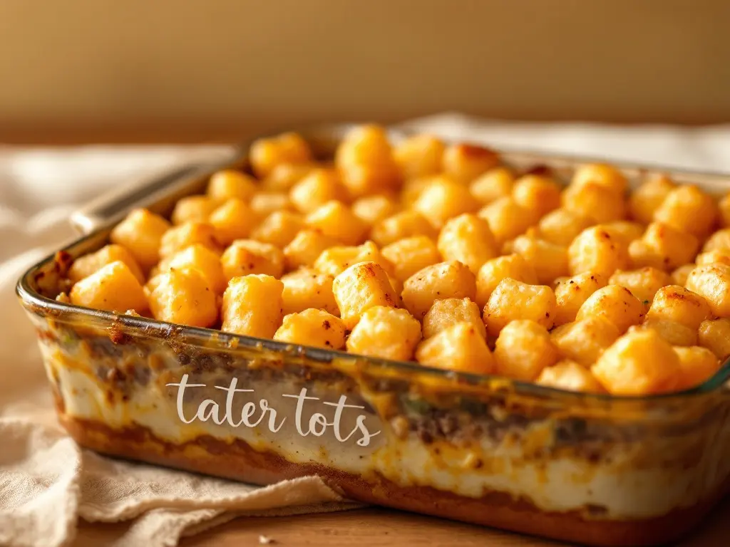 Gluten-free tater tot casserole with certified ingredients