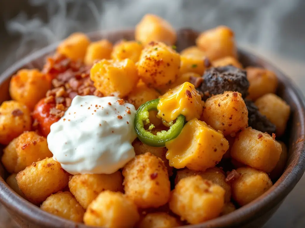 different types of tater tots in a bowl