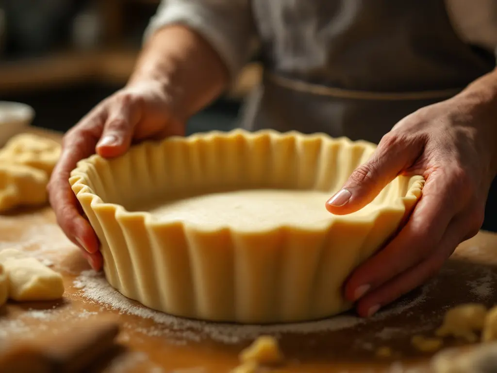 Mixing the pumpkin pie filling