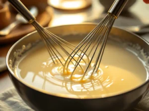 step 10 - Add Evaporated Milk: Gradually stir in the evaporated milk until the filling is silky and lump-free.