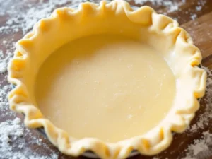 step 11 - Prepare the Crust: Roll out the dough and fit it into a 9-inch pie dish. Crimp the edges and refrigerate for 30 minutes before blind baking.