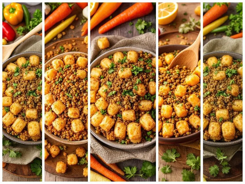 Different variations of tater tot casserole